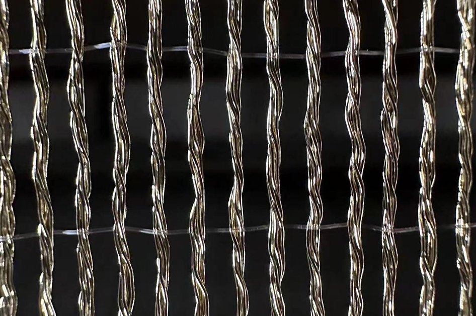 Braided tire steel cord fabric